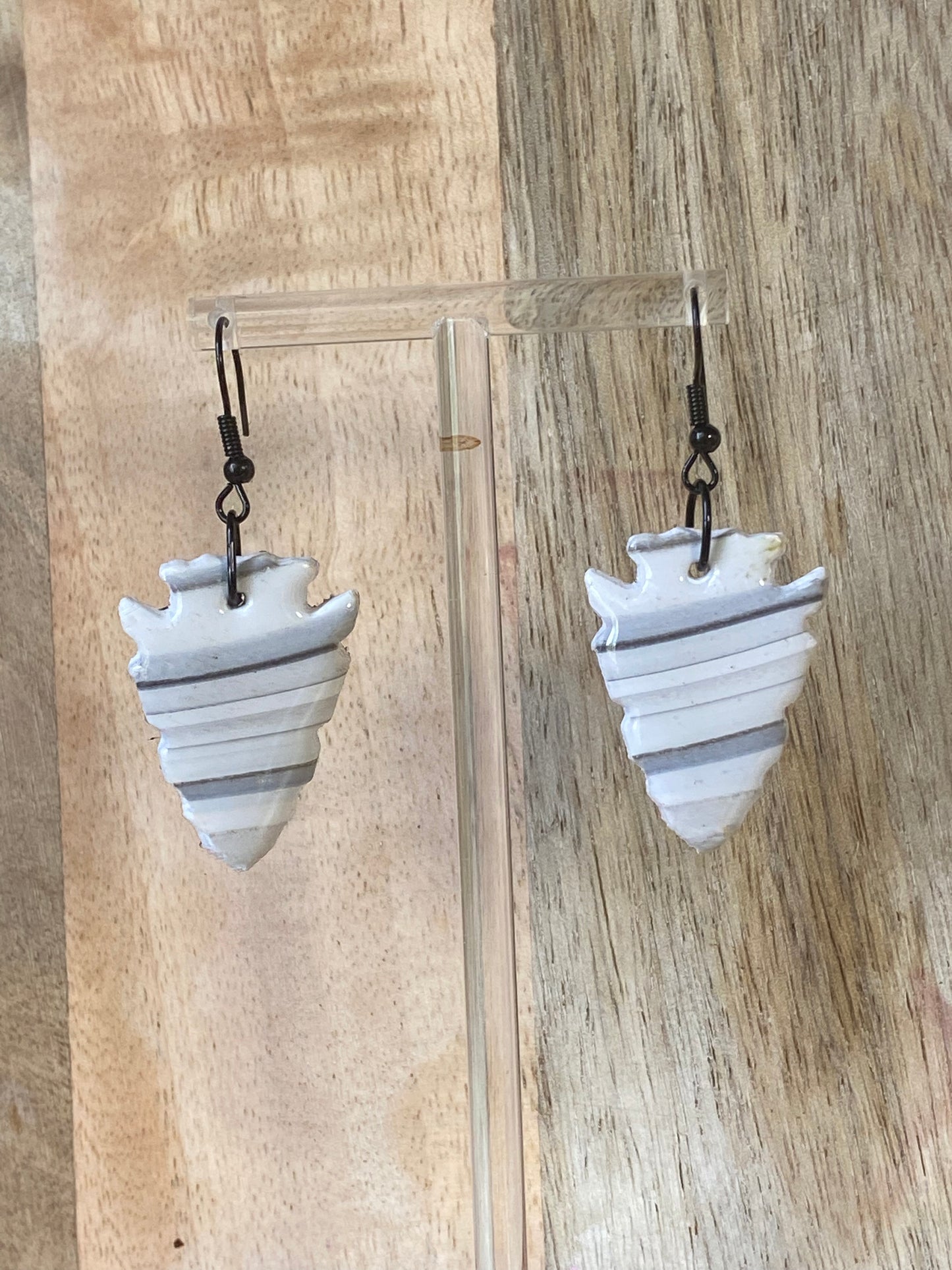 Arrowhead striped earrings