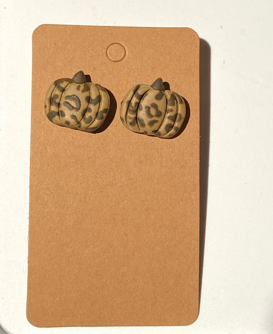 Brow LeopardPumpkin Studs