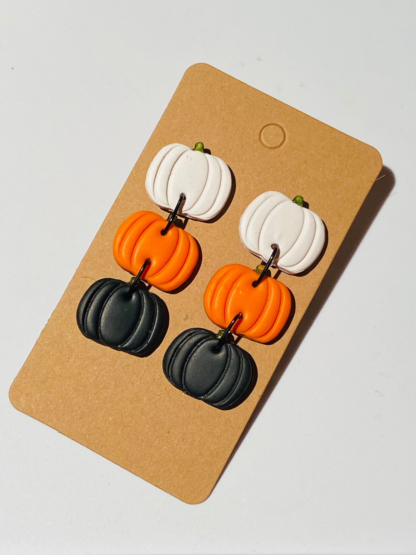 White , Orange & Black Pumpkin Trio