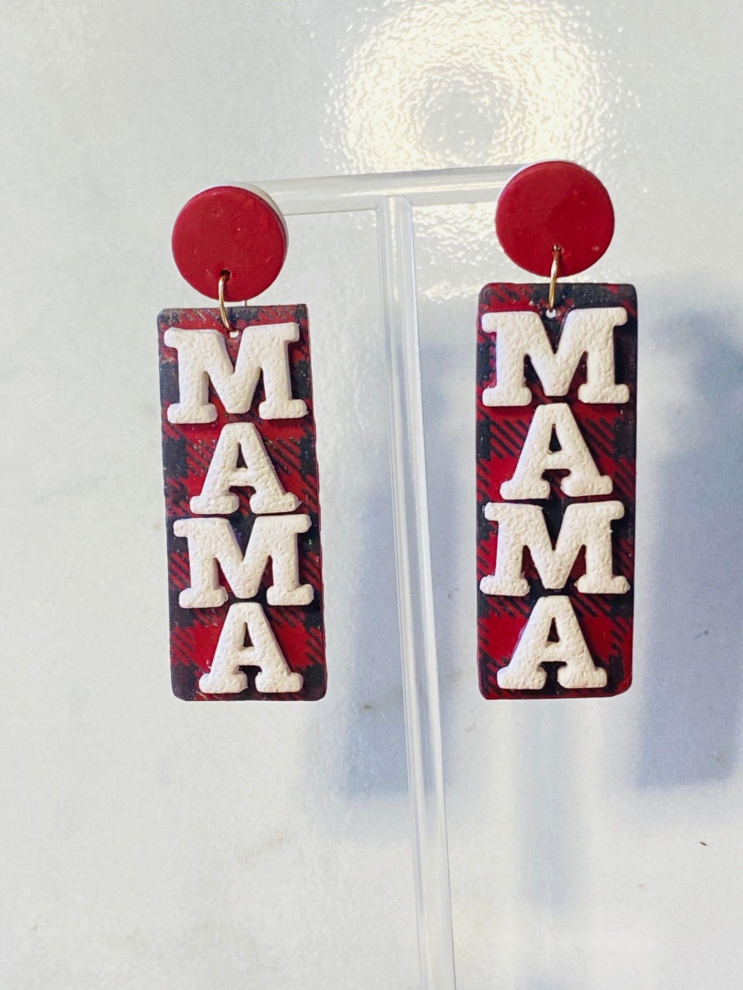 Mama Buffalo Plaid Earrings